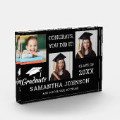 3フォトコラージュおめでとうGrad 2025黒 フォトブロック (左)