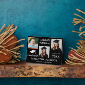 3フォトコラージュおめでとうGrad 2025黒 フォトプラーク (側面)