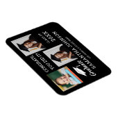 3フォトコラージュおめでとうGrad 2025黒 マグネット (右側)