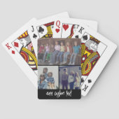 3フォトコラージュとスクリプト文字白黒 トランプ (裏面)