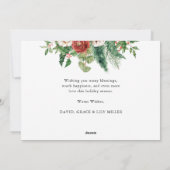 3フォトコラージュのクリスマス シーズンカード (裏面)