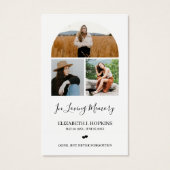 3フォトコラージュアーチ葬儀記念祈りの言葉カード (正面)