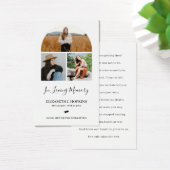 3フォトコラージュアーチ葬儀記念祈りの言葉カード (デスク)