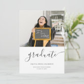 3フォトコラージュカジュアル予算卒業 案内状 (スタンド正面)