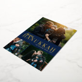 3フォトコラージュシンプルモダンハヌカー 箔シーズンカード (回転した状態)