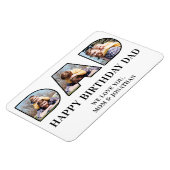 3フォトコラージュハッピーバースデーパパフォト切り出し マグネット (左側)