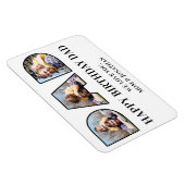 3フォトコラージュハッピーバースデーパパフォト切り出し マグネット (右側)