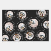 3フォトコラージュハッピーバースデー円 ラッピングペーパーシート (正面3)