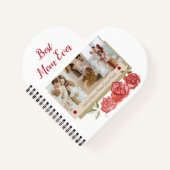 3フォトコラージュフローラモダンマエレガントザー日 ノートブック (正面)