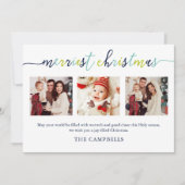 3フォトコラージュモダンスクリプメリート「クリスマス」 シーズンカード (正面)