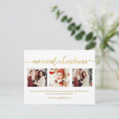 3フォトコラージュモダンスクリプメリート「クリスマス」 シーズンポストカード (スタンド正面)