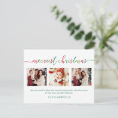 3フォトコラージュモダンスクリプメリート「クリスマス シーズンポストカード (スタンド正面)