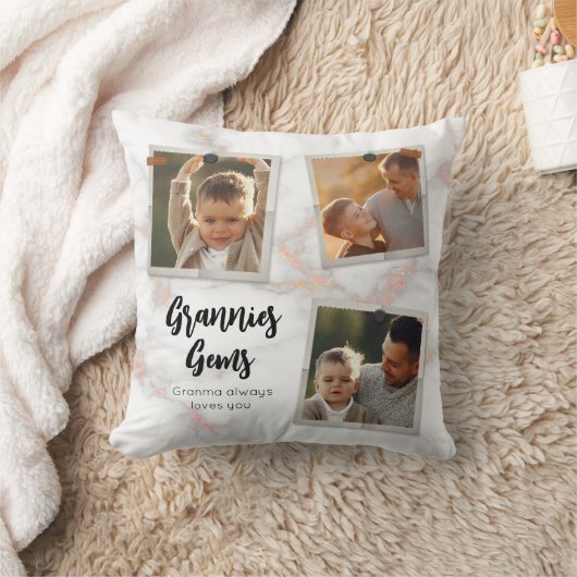 3フォトコラージュモダンファエレガントミリ愛 クッション (ブランケット)