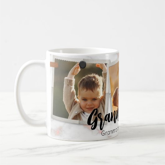 3フォトコラージュモダンファエレガントミリ愛 コーヒーマグカップ (左)