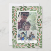 3フォトコラージュモダンボタニカルシーズンの挨拶 シーズンカード (正面)