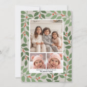 3フォトコラージュモダンボタニカルシーズンの挨拶 シーズンカード (正面)