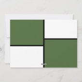 3フォトコラージュモダンメリークリスマスグリーン シーズンカード (裏面)