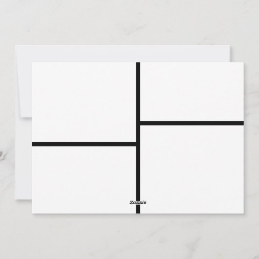 3フォトコラージュモダンメリークリスマス シーズンカード (裏面)