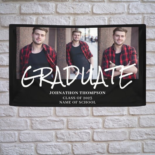 3フォトコラージュ卒業 横断幕