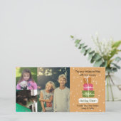 3フォトコラージュ名前をカスタムするクリスマスグリーティング シーズンカード (スタンド正面)