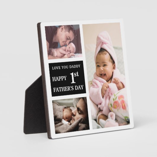 3フォトコラージュ新父ハッピーファースト・ファースト・ファーザー フォトプラーク (正面)