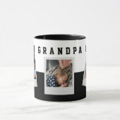 3フォトコラージュ最高のグランパ・エバパーソナライズされた マグカップ (中央)