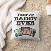 3フォトコラージュ最高のダディ・エバパーソナライズされたー クッション (ブランケット)