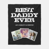 3フォトコラージュ最高のダディ・エバパーソナライズされたー フリースブランケット (正面)