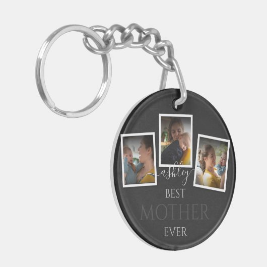 3フォトコラージュ母の家族が思い出に残る母の日 キーホルダー (正面左)