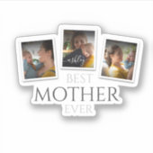 3フォトコラージュ母の家族が思い出に残る母の日 シール (正面)