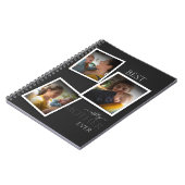 3フォトコラージュ母の家族が思い出に残る母の日 ノートブック (左側)