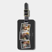 3フォトコラージュ母の家族が思い出に残る母の日 ラゲッジタグ (正面縦)
