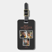 3フォトコラージュ母の家族が思い出に残る母の日 ラゲッジタグ (正面縦)