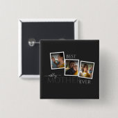 3フォトコラージュ母の家族が思い出に残る母の日 缶バッジ (正面&裏面)