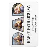 3フォトコラージュ父の日パパ写真切り出し マグネット (縦)