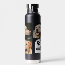 3フォトコラージュ犬の名前(白黒)ハート