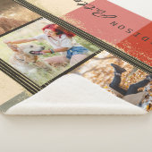 3フォトコラージュ素朴抽象芸術パーソナライズされた名 シェルパブランケット (3/4)