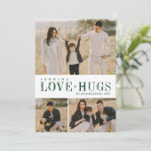 3フォトコラージュ緑の文字ラブハググリーン シーズンカード (スタンド正面)