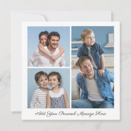 3フォトコラージュ自分のグリーティングフラットカードを追加