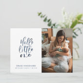 3フォトコラージュ誕生の状態モダン誕生 案内状 (スタンド正面)