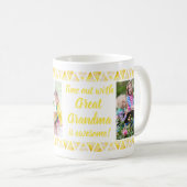 3フォトコラージュ、カスタムタイポグラフィ – おばあ素晴らしちゃん コーヒーマグカップ (正面右)