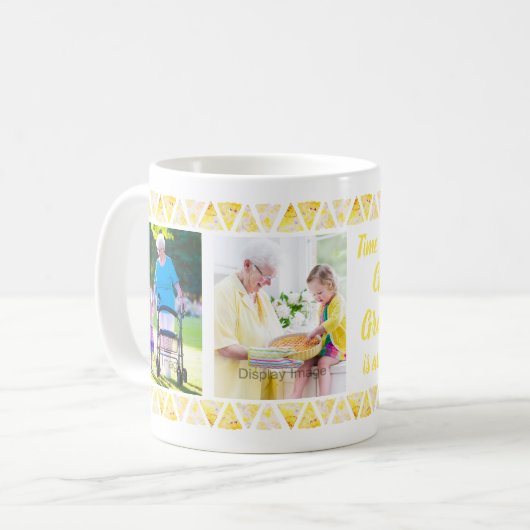 3フォトコラージュ、カスタムタイポグラフィ – おばあ素晴らしちゃん コーヒーマグカップ (正面左)