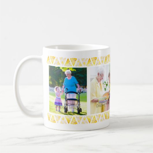 3フォトコラージュ、カスタムタイポグラフィ – おばあ素晴らしちゃん コーヒーマグカップ (左)