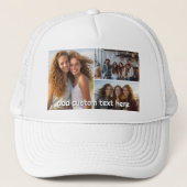 3フォトコラージュ、1行文字 キャップ (正面)