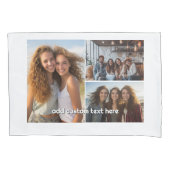 3フォトコラージュ、1行文字 枕カバー (正面)