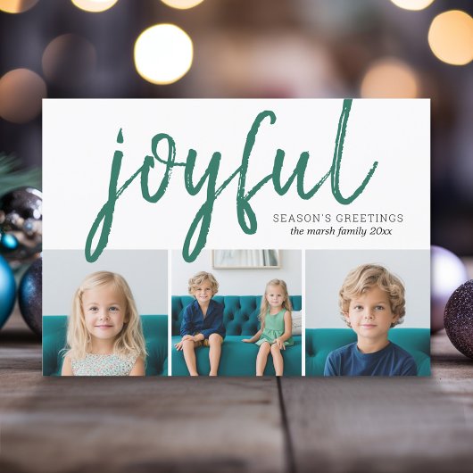 3フォトコラージュ – Joyful Season's Greetings シーズンカード