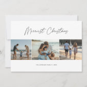 3フォトコラージョメリーンス航海のビーチ シーズンカード (正面)