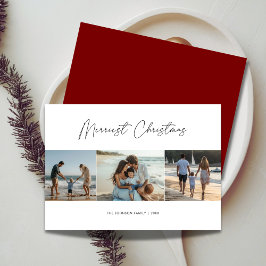 3フォトコラージョメリーンス航海のビーチ シーズンカード