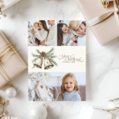 3フォトコージーフェスティバル素朴クリスマス シーズンカード