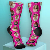 3フォトサークルコラ縁どージ – ピンク白 ソックス